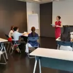 Shiseido corporate team participating in a customized Business Mandarin training session in Hong Kong.